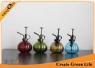 China Sprayed Pumpkin Shaped Glass Storage Jars with Lids , Glass Watering Can For Potted Plant factory