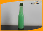China Empty Clear Long Neck PET Cosmetic Bottles , 100ML Small Olive Oil Bottle with Double Caps factory