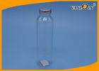 China 400ml Plastic Juice Bottle , Round Clear PET Juice Bottle For Beverage factory