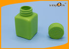China 100ml Green HDPE Square Plastic Pharmacy Bottles 100ml for Pill Medicine Packaging factory