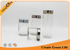 China 1.5L Straight Side Food Glass Storage Jars with Lids , Stainless and Plastic Lid factory