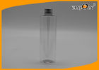 China 250ml Cylinder PET Cosmetic Bottles , 8oz Round clear plastic bottles for Shampoo factory