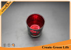 China Mercury Votive Red Glass Storage Jars with Lids For Candle Decoration factory