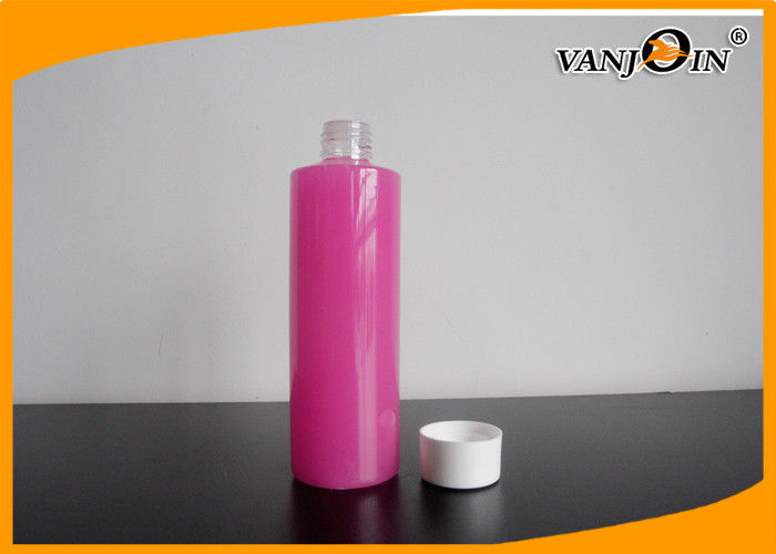 8OZ Cylinder Round Oil or Cream PET Cosmetic Bottles with Inner Plug and Screw Cap