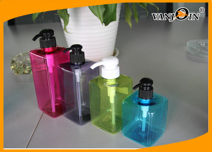 350ml - 600ml French Square PET Cosmetic Bottles Skin Care Products Liquid Plastic Bottles