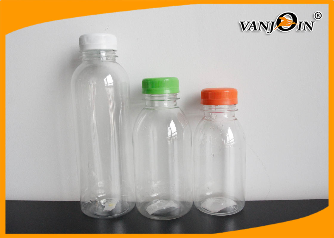 BPA-Free Empty 250ml / 500ml / 1000 ml PET Milk Bottles , Small Plastic  Beverage Bottles