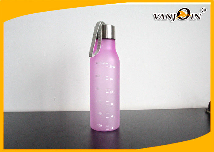 AS / PC / Tritan Frosted Colorful Plastic Drink Bottles with Aluminium Cap for Cocktail