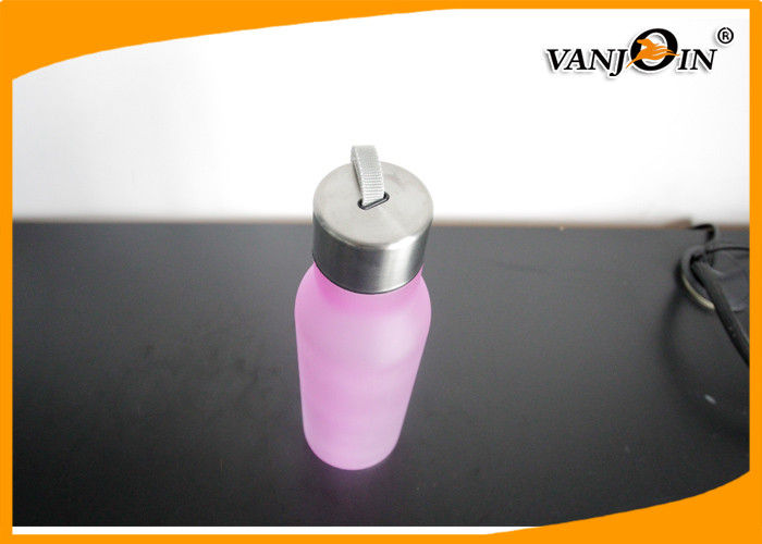 AS / PC / Tritan Frosted Colorful Plastic Drink Bottles with Aluminium Cap for Cocktail