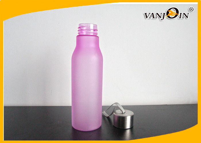 AS / PC / Tritan Frosted Colorful Plastic Drink Bottles with Aluminium Cap for Cocktail