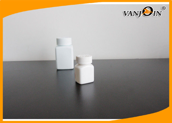 30ml Food Grade White French Square Plastic Medicine Bottles Pharmaceutical Container