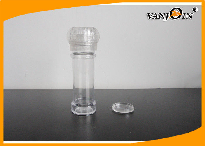 100ml Salt and Pepper Mills Spice Clear Plastic Food Containers / Plastic Jar with PC cap