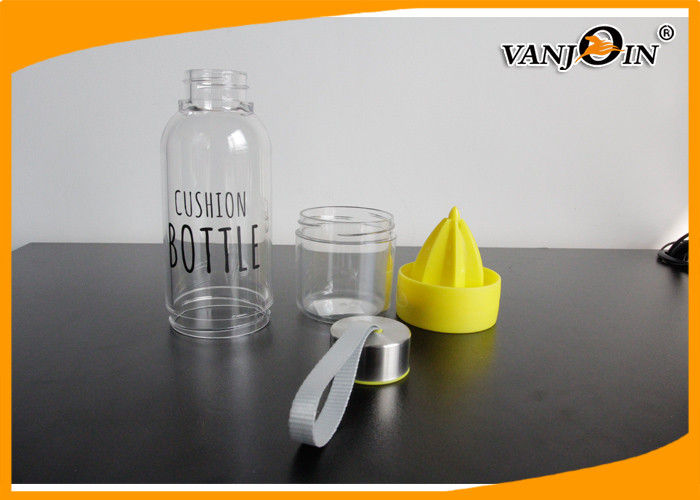 Clear Infuser Lemon Fruit Juice Plastic Drink Bottles BPA Free Custom Plastic Bottles