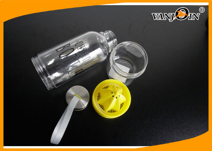 Clear Infuser Lemon Fruit Juice Plastic Drink Bottles BPA Free Custom Plastic Bottles