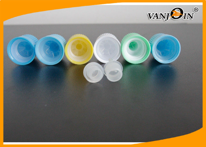 Custom High Covers PP Plastic E-cig Liquid Bottle Lids Blue White Yellow for 5ml - 50ml Bottles