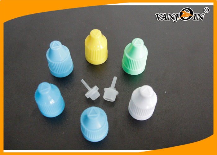 Custom High Covers PP Plastic E-cig Liquid Bottle Lids Blue White Yellow for 5ml - 50ml Bottles