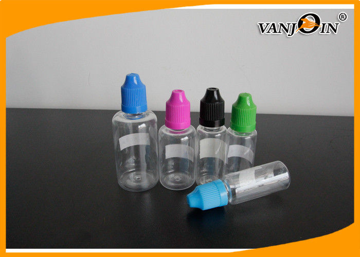 PET Plastic E-cig Eye Dropper Bottles / Empty E Juice Bottles Wholesale Eco-friendly