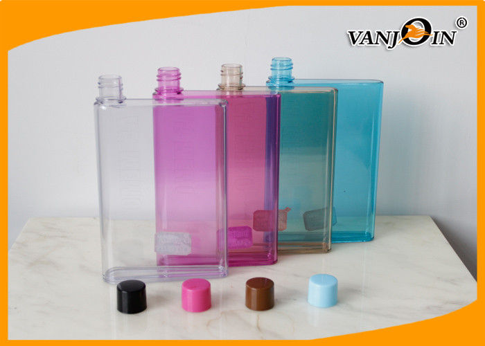 Creative 420 ml AS Flat Transparent A5 Paper Plastic Reusable Water Bottles