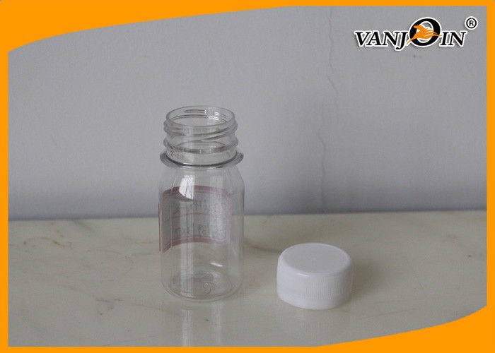 Eco - Friendly Recycling 1 oz PET Plastic Juice Bottles With Lids Food Grade