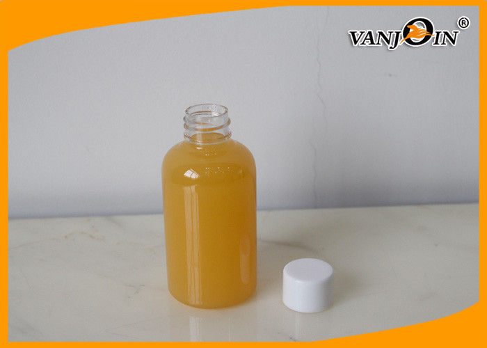 Round 80ml PET Fruit Juice Bottles for Beverage , Plastic Juice Storage Bottles