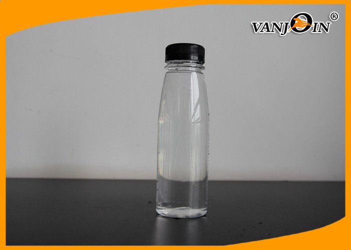 280ML Pet Clear Slimsy Round Plastic Bottles For Juice With Easy Open Cap