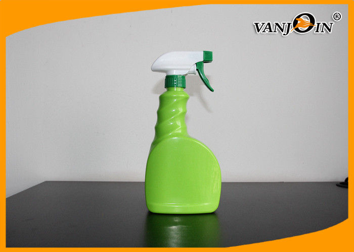 600ml Green Color PVC Plastic Pharmacy Bottles With Trigger Sprayer