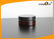 Dark Amber 150ml PET Plastic Cream Jar with Black PP Screw Cap , Plastic Cosmetic Jars supplier