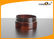 Dark Amber 150ml PET Plastic Cream Jar with Black PP Screw Cap , Plastic Cosmetic Jars supplier