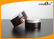 Dark Amber 150ml PET Plastic Cream Jar with Black PP Screw Cap , Plastic Cosmetic Jars supplier