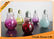 Color Painted Glass Bulb Bottles For Beverage , Milk , Juice 150ml Empty Glass Bottles supplier