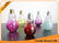 Color Painted Glass Bulb Bottles For Beverage , Milk , Juice 150ml Empty Glass Bottles supplier