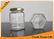 Clear 180ml Hexagonal Glass Food Jars With Twist Lids For Canned Food , Jam , Honey supplier