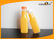 Long Neck Square PET Plastic Juice Bottles With Tamper Evident Cap 400ML for Beverage Plant supplier