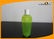 350ML Green Square Plastic Cosmetic Bottles / PET Shower Gel Lotion Bottle with Screw Cap supplier
