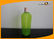 350ML Green Square Plastic Cosmetic Bottles / PET Shower Gel Lotion Bottle with Screw Cap supplier