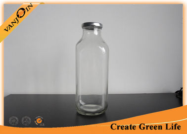 1 Liter French Square Glass Bottle With Cap , Beverage or Milk Glass Drink Bottles and Jars