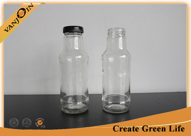 Screwing Top 10oz Glass Sauce Bottles With Metal Lid , 300ml Small Packaging Bottles