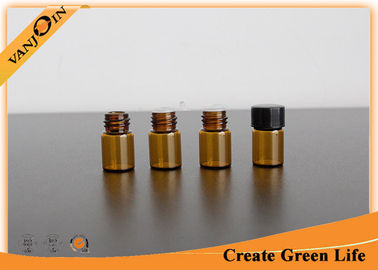 Custom 2ml Amber Glass Vials Wholesale With Plastic Cap and Orifice Reducer