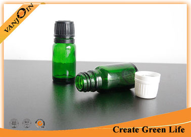 10ml Reusable Green Colored Essential Oil Glass Bottles Wholesale With Dropper Cap