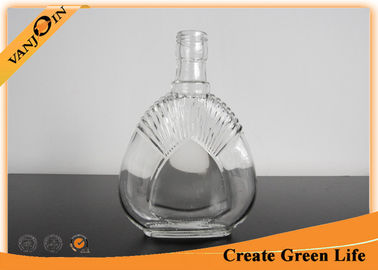 Unique 250ml Flat Glass Bottles With Auminium Cap For Wine , Vodka , Rum Packaging